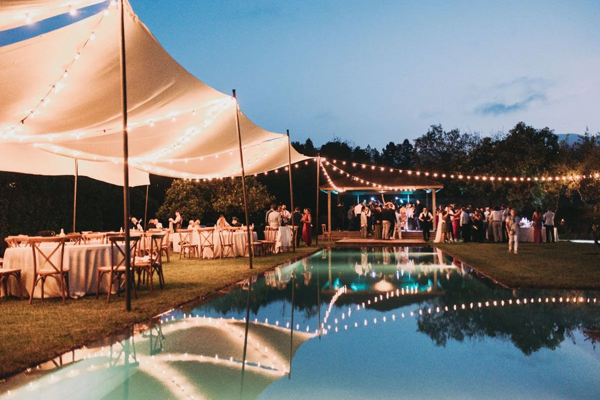 Detalle de la decoración de una boda celebrada en una finca de Madrid